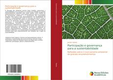 Capa do livro de Participação e governança para a sustentabilidade 