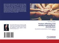 Copertina di Factors affecting Civil society organizations' contribution