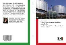 Bookcover of Legal style markers and their translation