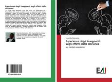 Capa do livro de Esperienze degli insegnanti sugli effetti della devianza 