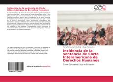 Buchcover von Incidencia de la sentencia de Corte Interamericana de Derechos Humanos