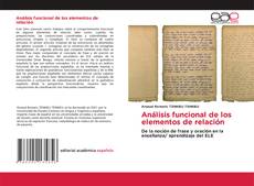 Buchcover von Análisis funcional de los elementos de relación