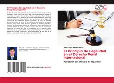 Buchcover von El Principio de Legalidad en el Derecho Penal Internacional