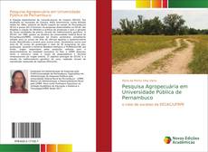 Capa do livro de Pesquisa Agropecuária em Universidade Pública de Pernambuco 