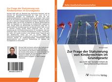 Copertina di Zur Frage der Statuierung von Kinderrechten im Grundgesetz