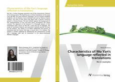 Copertina di Characteristics of Mo Yan's language reflected in translations