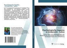 Psychologische Aspekte in Unterricht - Lehre kitap kapağı