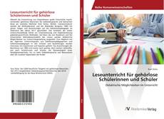 Copertina di Leseunterricht für gehörlose Schülerinnen und Schüler