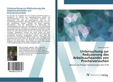 Copertina di Untersuchung zur Reduzierung des Arbeitsaufwandes von Proctorversuchen