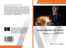 Portada del libro de Study of disaster risk models