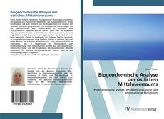 Portada del libro de Biogeochemische Analyse des östlichen Mittelmeerraums