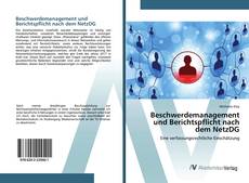 Bookcover of Beschwerdemanagement und Berichtspflicht nach dem NetzDG