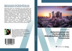 Bookcover of Determinanten der Rückzahlung von Mikrokrediten im Distrikt Trincomale