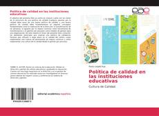 Bookcover of Política de calidad en las instituciones educativas