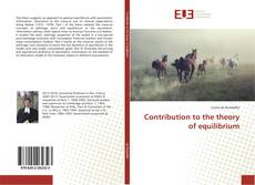 Buchcover von Contribution to the theory of equilibrium