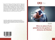 Buchcover von Mise en place d’une plateforme de gestion à distance de Matlab