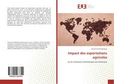 Capa do livro de Impact des exportations agricoles 