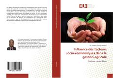 Buchcover von Influence des facteurs socio-économiques dans la gestion agricole