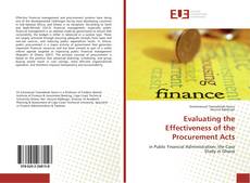 Capa do livro de Evaluating the Effectiveness of the Procurement Acts 