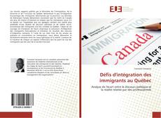 Défis d'intégration des immigrants au Québec kitap kapağı