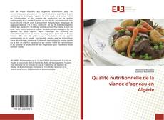 Bookcover of Qualité nutritionnelle de la viande d’agneau en Algérie
