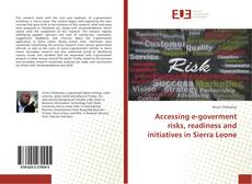 Buchcover von Accessing e-goverment risks, readiness and initiatives in Sierra Leone