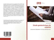 Bookcover of Etude geotechnique de stabilité