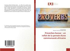 Buchcover von Proverbes bassar : un reflet de la pensée d'une communauté africaine