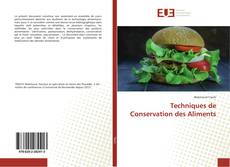Copertina di Techniques de Conservation des Aliments