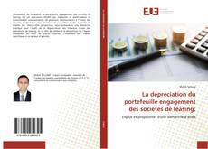 Copertina di La dépréciation du portefeuille engagement des sociétés de leasing: