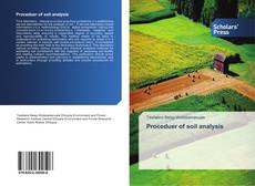Обложка Proceduer of soil analysis