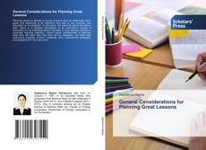 Bookcover of General Considerations for Planning Great Lessons