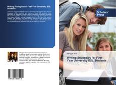 Couverture de Writing Strategies for First-Year University ESL Students