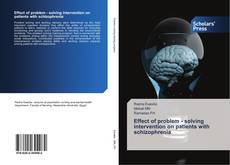 Effect of problem - solving intervention on patients with schizophrenia kitap kapağı