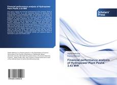 Bookcover of Financial performance analysis of Hydropower Plant Peshk 3.43 MW