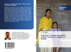 Capa do livro de Inclusion in Higher Education: A Way Towards Perception to Reality 