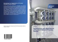 Development and Applications of Forward Osmosis Process, Review kitap kapağı