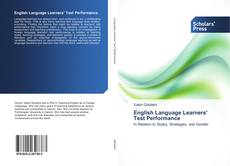 English Language Learners' Test Performance kitap kapağı