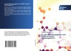 In vitro Micropropagation and RAPD of Cissus quadrangularis L. kitap kapağı