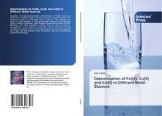 Capa do livro de Determination of Fe(III), Cu(II) and Cd(II) in Different Water Sources 