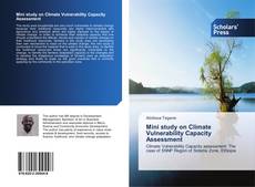 Mini study on Climate Vulnerability Capacity Assessment kitap kapağı