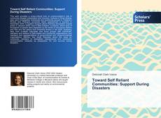 Toward Self Reliant Communities: Support During Disasters kitap kapağı