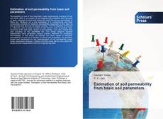 Bookcover of Estimation of soil permeability from basic soil parameters