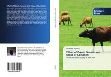 Effect of Breed, Season and Stage of Lactation kitap kapağı