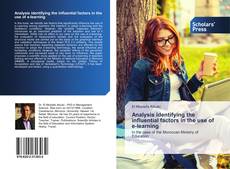 Capa do livro de Analysis identifying the influential factors in the use of e-learning 