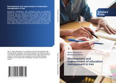 Buchcover von Development and improvement of education management in Iran