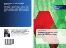 Capa do livro de Implementation of Circuit Using M-GDI Technology 