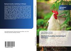 Buchcover von Backyard poultry marketing in Ethiopia