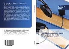 Capa do livro de Learning Styles of EFL Saudi College-Level Students 