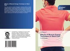 Effects of Muscle Energy Technique on Back Pain的封面